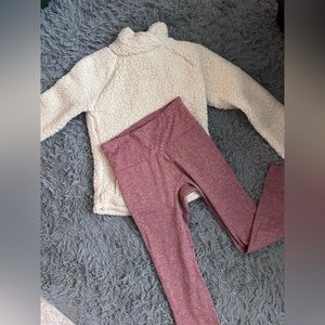 Balance Collection Brand Leggings and Sweater Athletic-wear Set